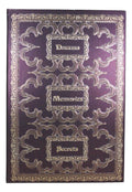 Royal Purple And Gold Dreams Memories Secrets Floral Scroll Art Embossed Blank Page Hard Cover Journal