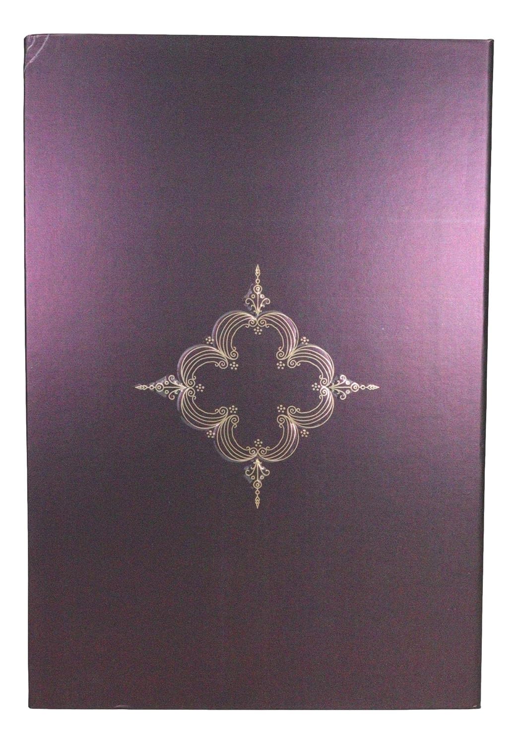 Royal Purple And Gold Dreams Memories Secrets Floral Scroll Art Embossed Blank Page Hard Cover Journal