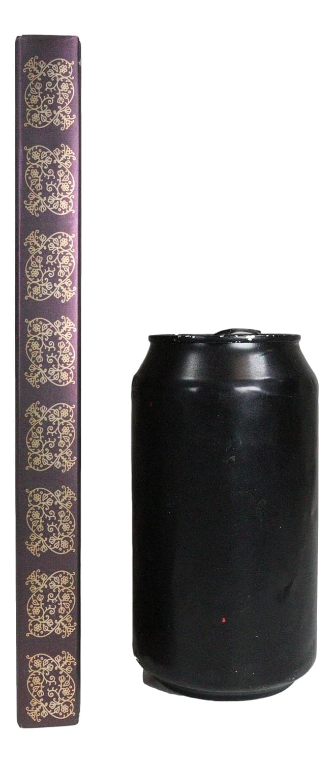 Royal Purple And Gold Dreams Memories Secrets Floral Scroll Art Embossed Blank Page Hard Cover Journal