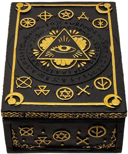 Eye of Providence Tarot Deck Storage Box | 5.5" x 3.75" Decorative Card Holder for Tarot, Oracle & Spiritual Accessories