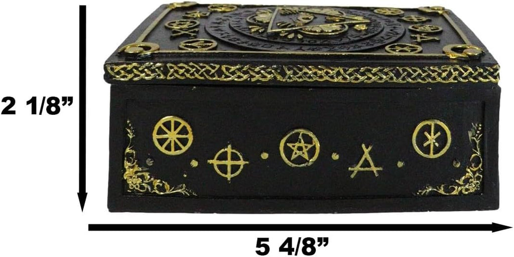 Eye of Providence Tarot Deck Storage Box | 5.5" x 3.75" Decorative Card Holder for Tarot, Oracle & Spiritual Accessories
