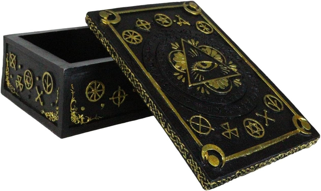 Eye of Providence Tarot Deck Storage Box | 5.5" x 3.75" Decorative Card Holder for Tarot, Oracle & Spiritual Accessories