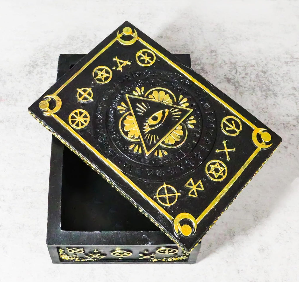 Eye of Providence Tarot Deck Storage Box | 5.5" x 3.75" Decorative Card Holder for Tarot, Oracle & Spiritual Accessories