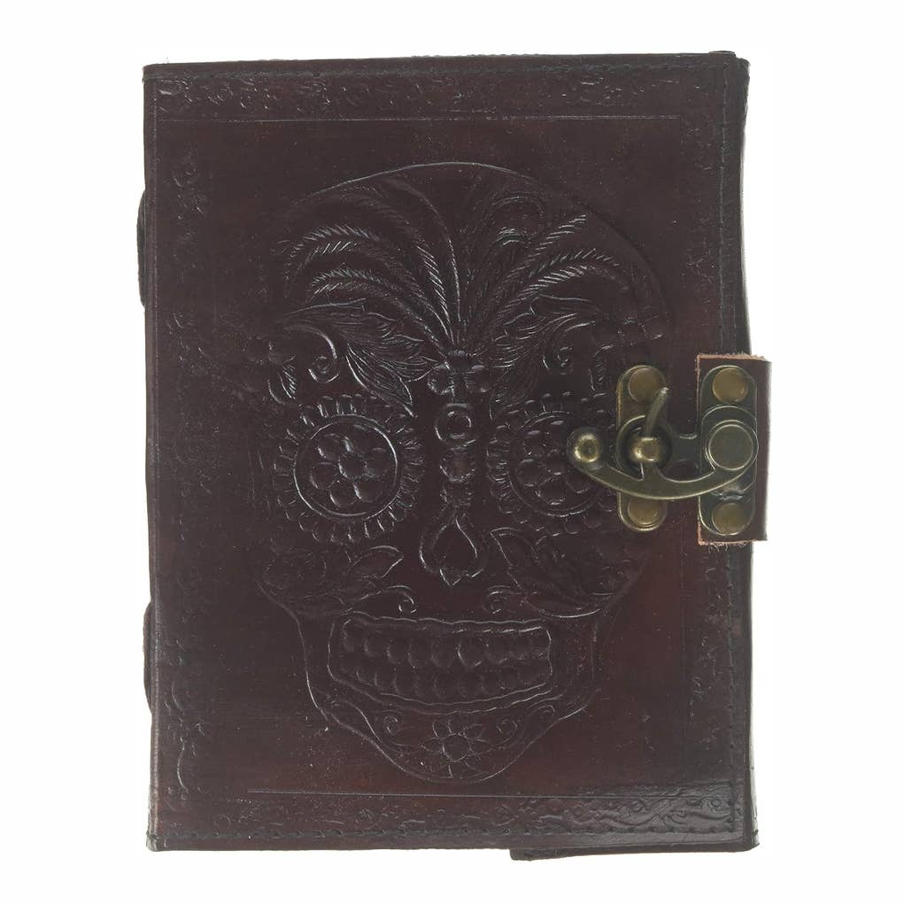 Leather Journal with Metal Lock – 4 × 5 in