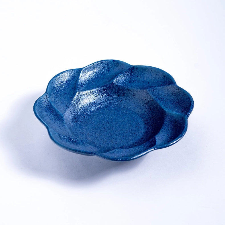 Flower-Shaped Small Dish - Blue