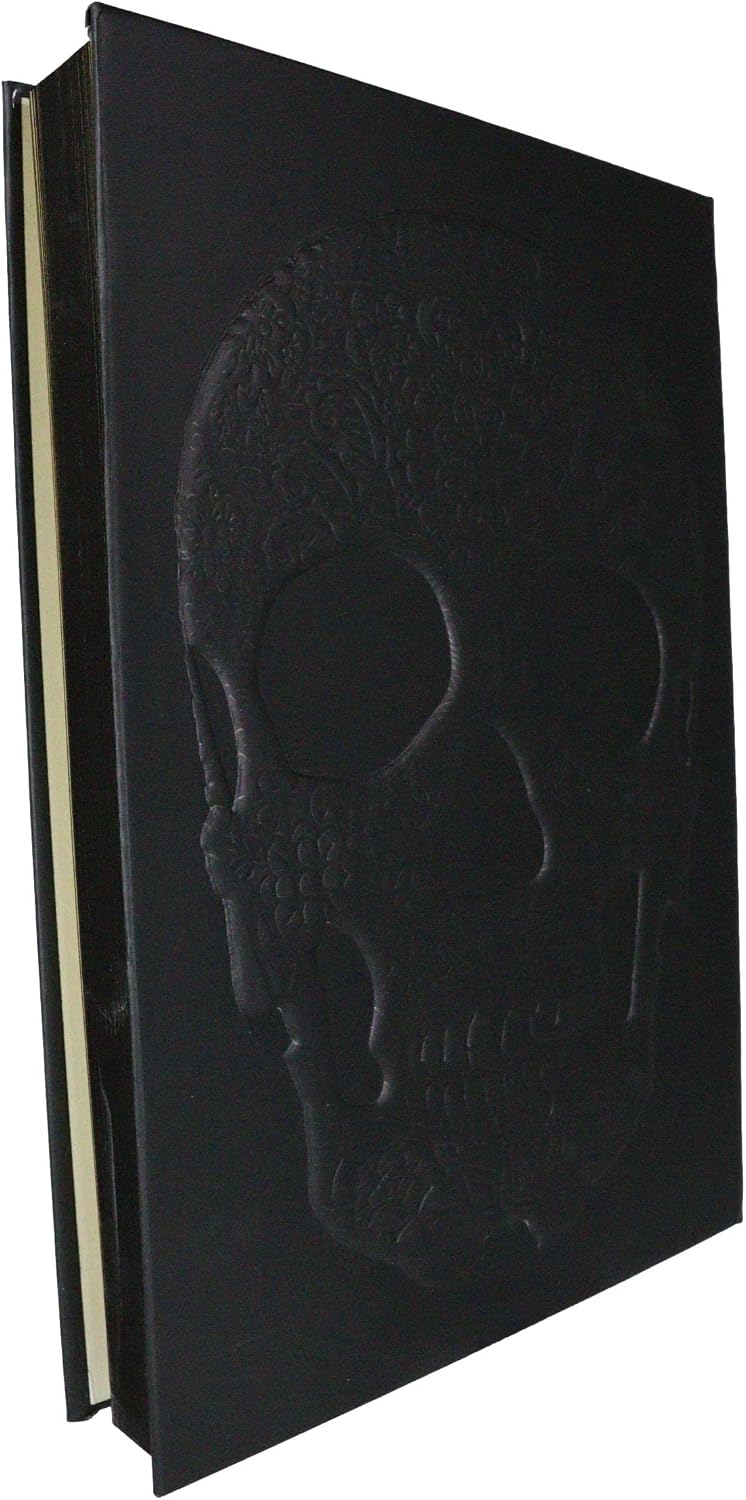 Floral Skull Embossed Blank Page Hard Cover Journal