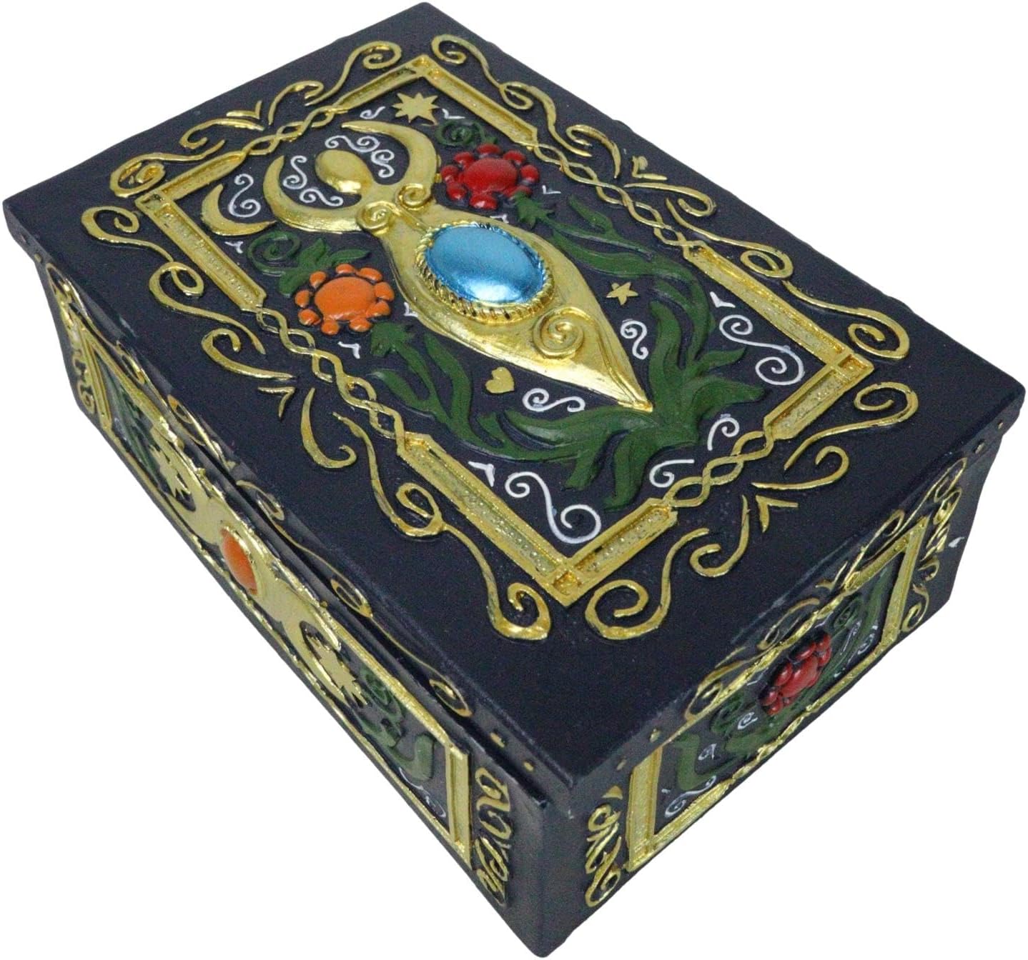 Goddess Tarot Deck Storage Box | 5.5" x 3.75" Decorative Card Holder for Tarot, Oracle & Spiritual Accessories