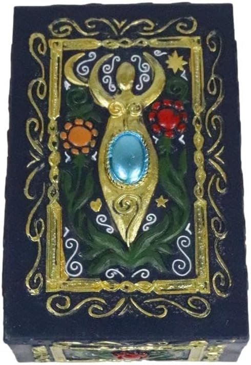 Goddess Tarot Deck Storage Box | 5.5" x 3.75" Decorative Card Holder for Tarot, Oracle & Spiritual Accessories