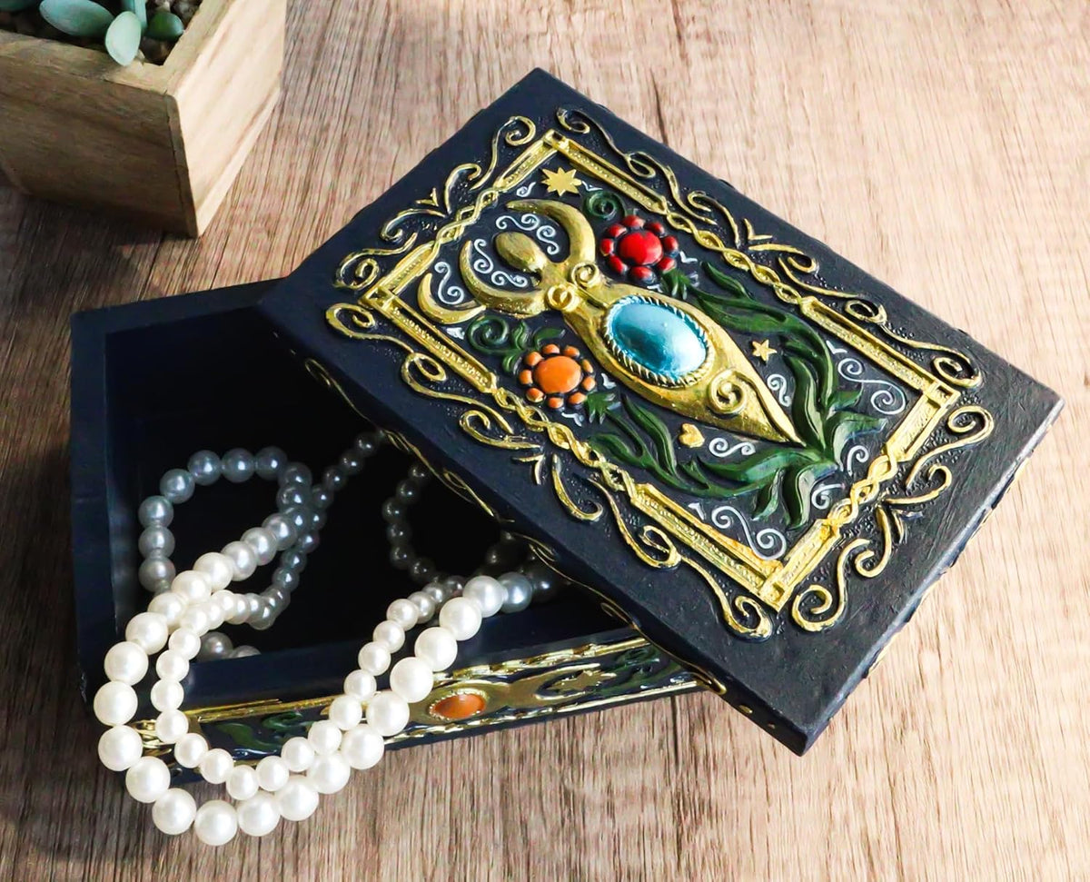 Goddess Tarot Deck Storage Box | 5.5" x 3.75" Decorative Card Holder for Tarot, Oracle & Spiritual Accessories