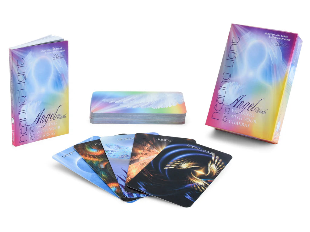 Healing Light and Angel Cards : Working with Your Chakras (Oracle Kit Box Set with 42 Cards and Guide Book) By Saleire