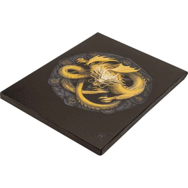 Imbolc Drake Sabbats Wheel of The Year Dragon Canvas Framed Wall Art Wall Plaque - Anne Stokes - 7.5" W x 9.85"