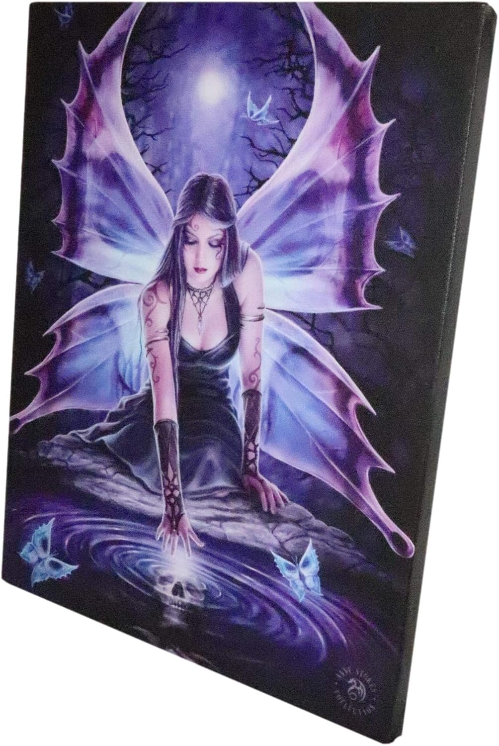 Immortal Flight Ripple Butterfly Fairy Canvas Framed Wall Art Wall Plaque - Anne Stokes - 7.5" W x 9.85"