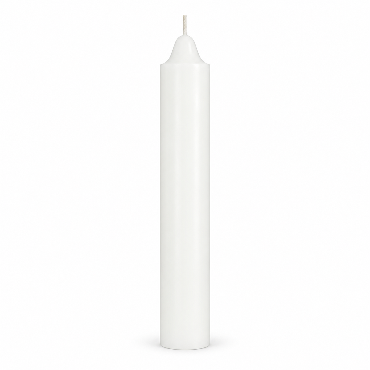 White Jumbo 9-inch unscented altar candle