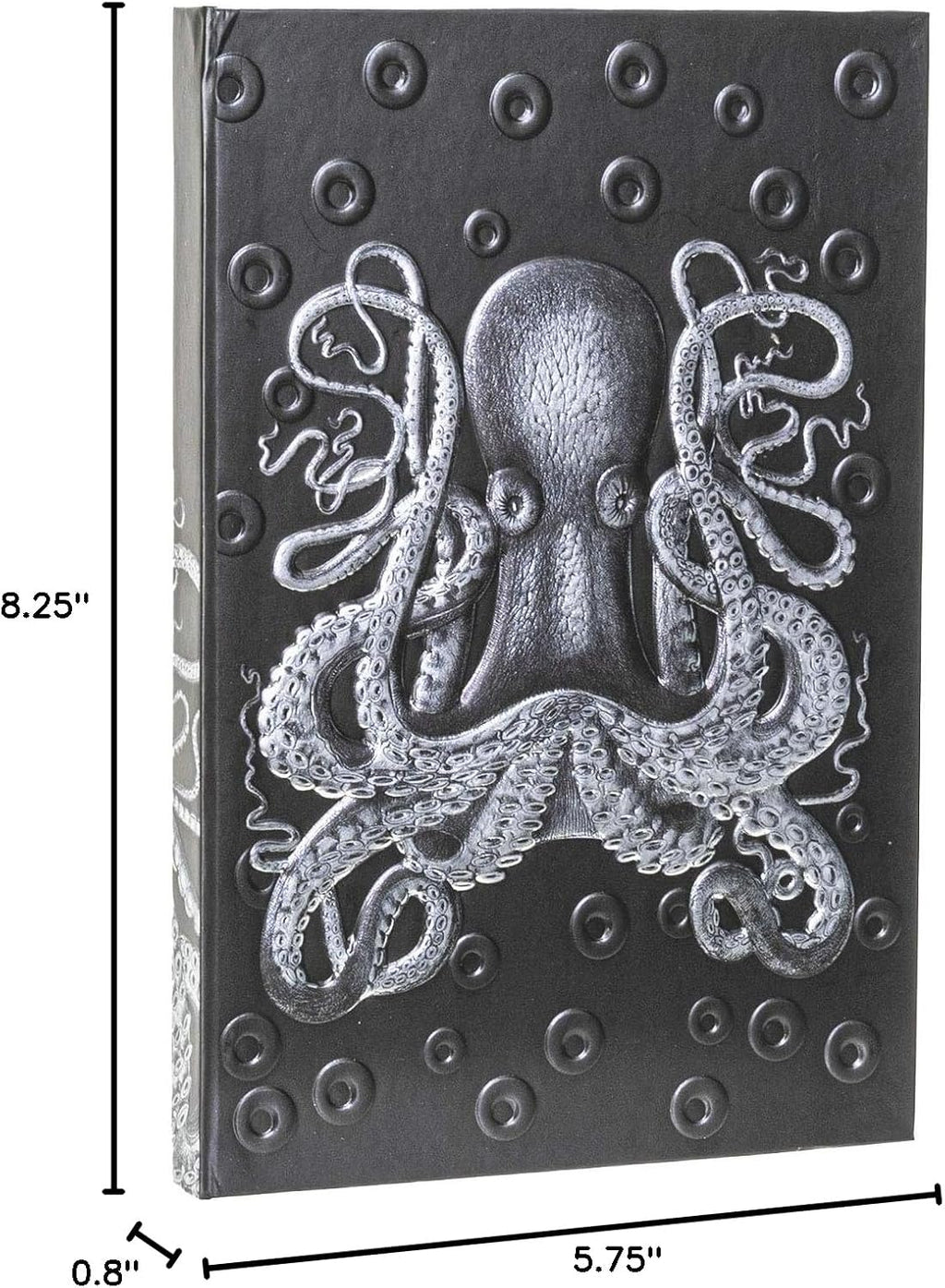 Necromancy Alchemy Kraken Sea Monster Titan Octopus Skull Embossed Blank Page Hard Cover Journal