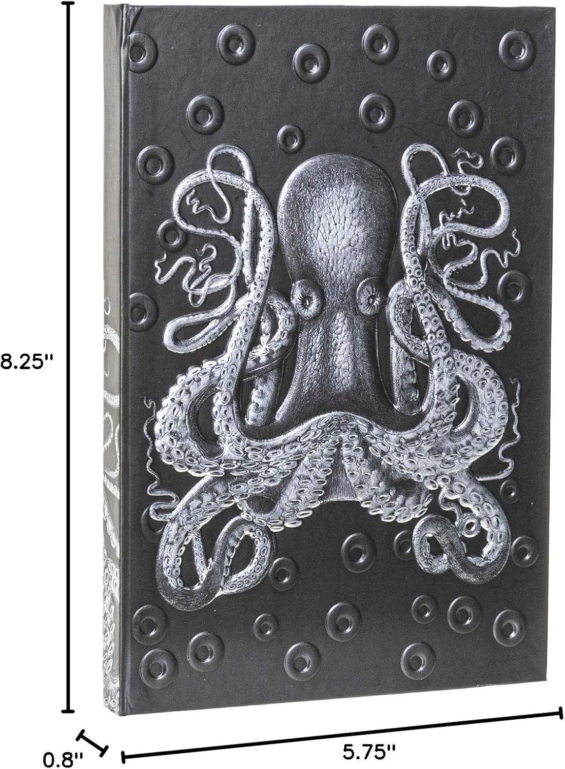 Necromancy Alchemy Kraken Sea Monster Titan Octopus Skull Embossed Blank Page Hard Cover Journal