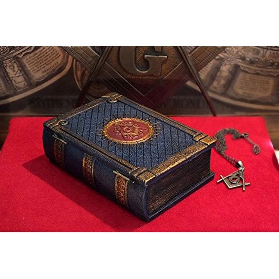 Masonic Book Storage Box | 4 1/4" x 2" x 6" Decorative Card Holder for Tarot, Oracle & Spiritual Accessories