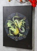 Mabon Drake Sabbats Wheel of The Year Dragon Canvas Framed Wall Art Wall Plaque - Anne Stokes - 7.5" W x 9.85"