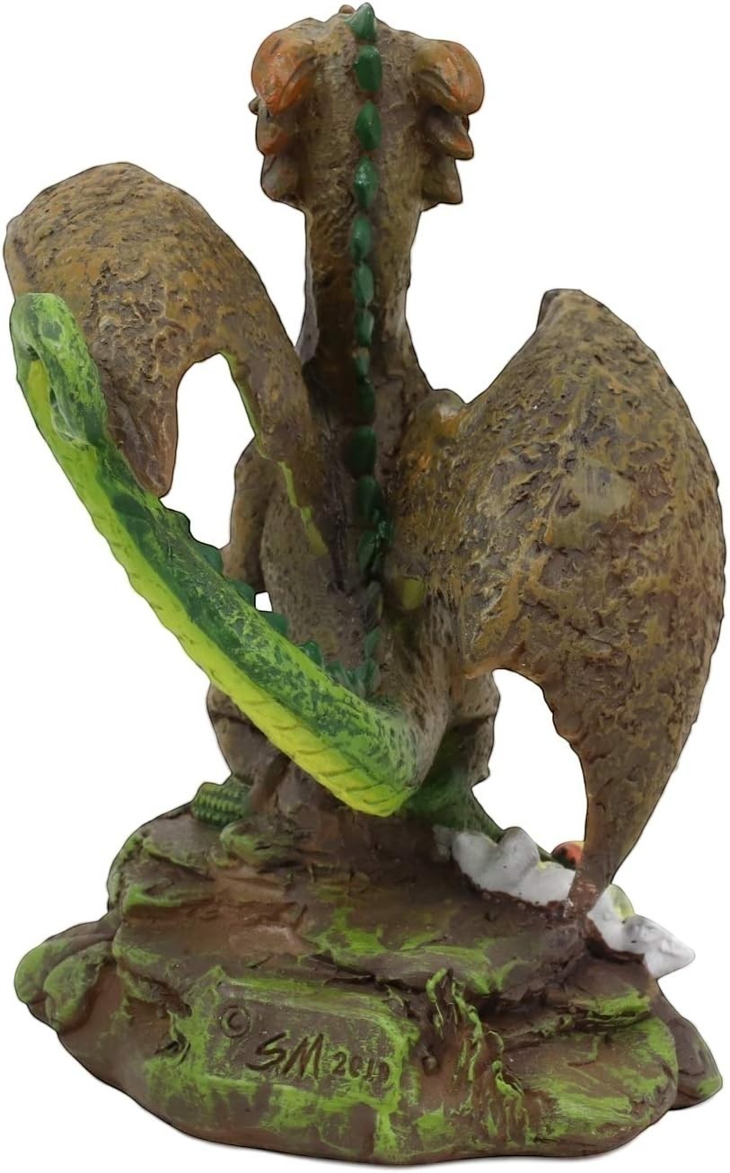 My Store Green Thumb Garden Fruits Series "Avocado Dragon" figurine by Stanley Morrison. Textured brown and green dragon with wings.