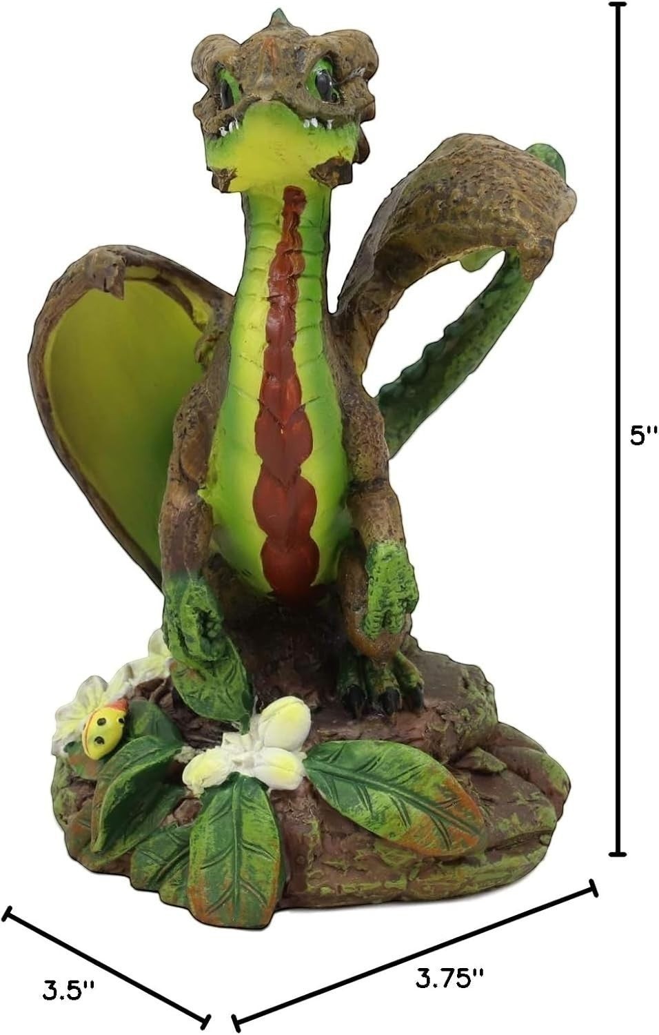 My Store Green Thumb Garden Fruits Series "Avocado Dragon" figurine by Stanley Morrison. Green and brown dragon with red accents.