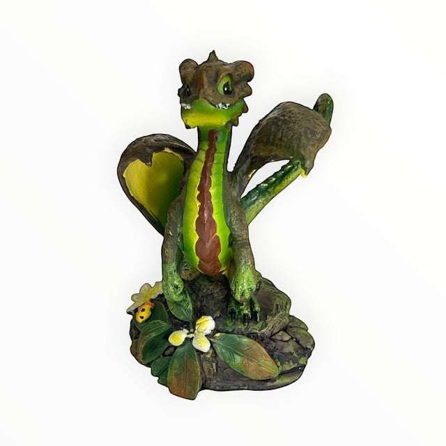 My Store Green Thumb Garden Fruits Series "Avocado Dragon" figurine with green and brown coloring, detailed wings, and a ladybug.