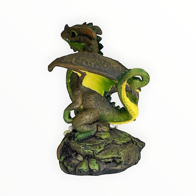 My Store Green Thumb Garden Fruits Series "Avocado Dragon" figurine with green and brown coloring, detailed wings, and a ladybug.