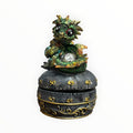 My Store fantasy guardian dragon with egg mechanical kitchen timer, green and gold, polyresin.
Size: 3" X 3" X 4.75"