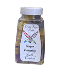 My Store Dragon Protection Bath Crystals in purple and golden hues, infused with dragon energy for protection and tranquility.