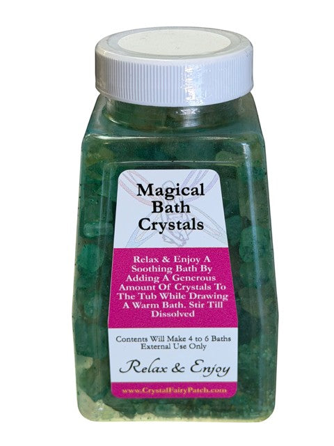My Store green bath crystals with protective magic to ward off evil eye. Relax and enjoy a soothing bath.