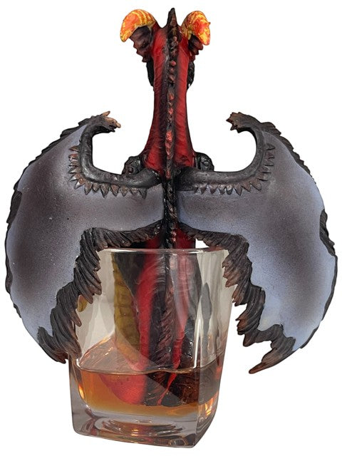 My Store Drinks and Dragons Series "Gin Dragon" figurine by Stanley Morrison, holding a glass of amber liquid.