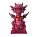 My Store pink dragon figurine with intricate scales, wings, and a base inscribed "A Princess With Her Own Dragon!".
