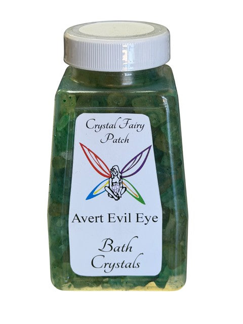 My Store Crystal Fairy Patch Avert Evil Eye Bath Crystals in green, infused with protective magic.
