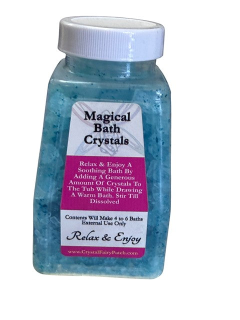 My Store blue bath crystals for house blessing and protection, infused with calming aroma.
