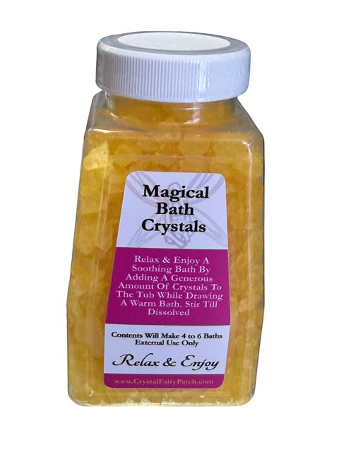 My Store Crystal Fairy Patch Empower Bath Salts, sun-kissed yellow bath crystals for self-love and strength.