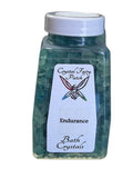 My Store Crystal Fairy Patch Endurance Bath Salts in teal-colored crystals, promoting tolerance and lasting energy.