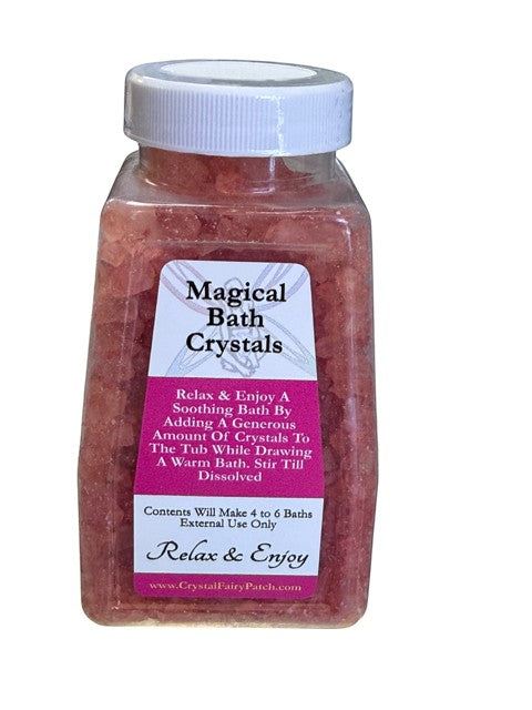 My Store Forget A Past Love Bath Salts, rose-hued magical bath crystals for relaxation and renewal. Jar contains 4-6 baths.