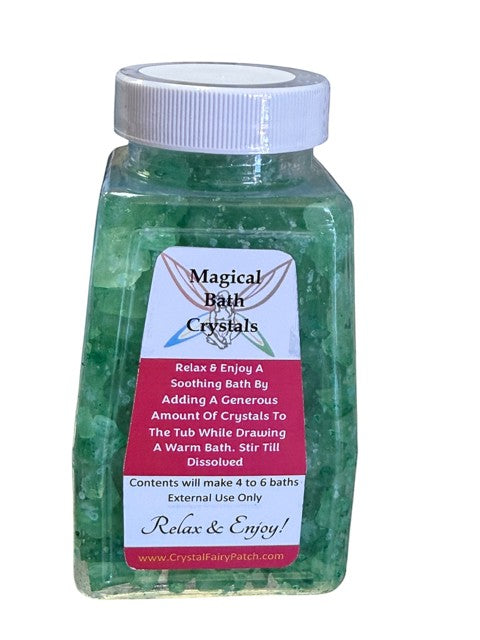 My Store  green bath crystals for divine protection and relaxation. Jar contains 4-6 baths.