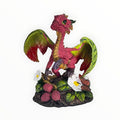 My Store Green Thumb Garden Raspberry Dragon figurine by Stanley Morrison. Pink dragon with green wings, sitting amongst raspberries and flowers.