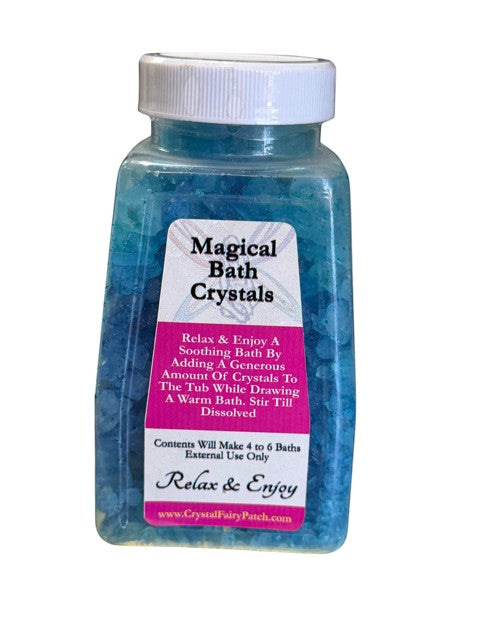 My Store Throat Chakra Bath Salts in blue crystal form, designed to inspire speaking with love and truth.