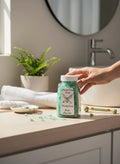 My StoreHere emerald green bath crystals for divine protection, infused with intention for calm and shielding energy.