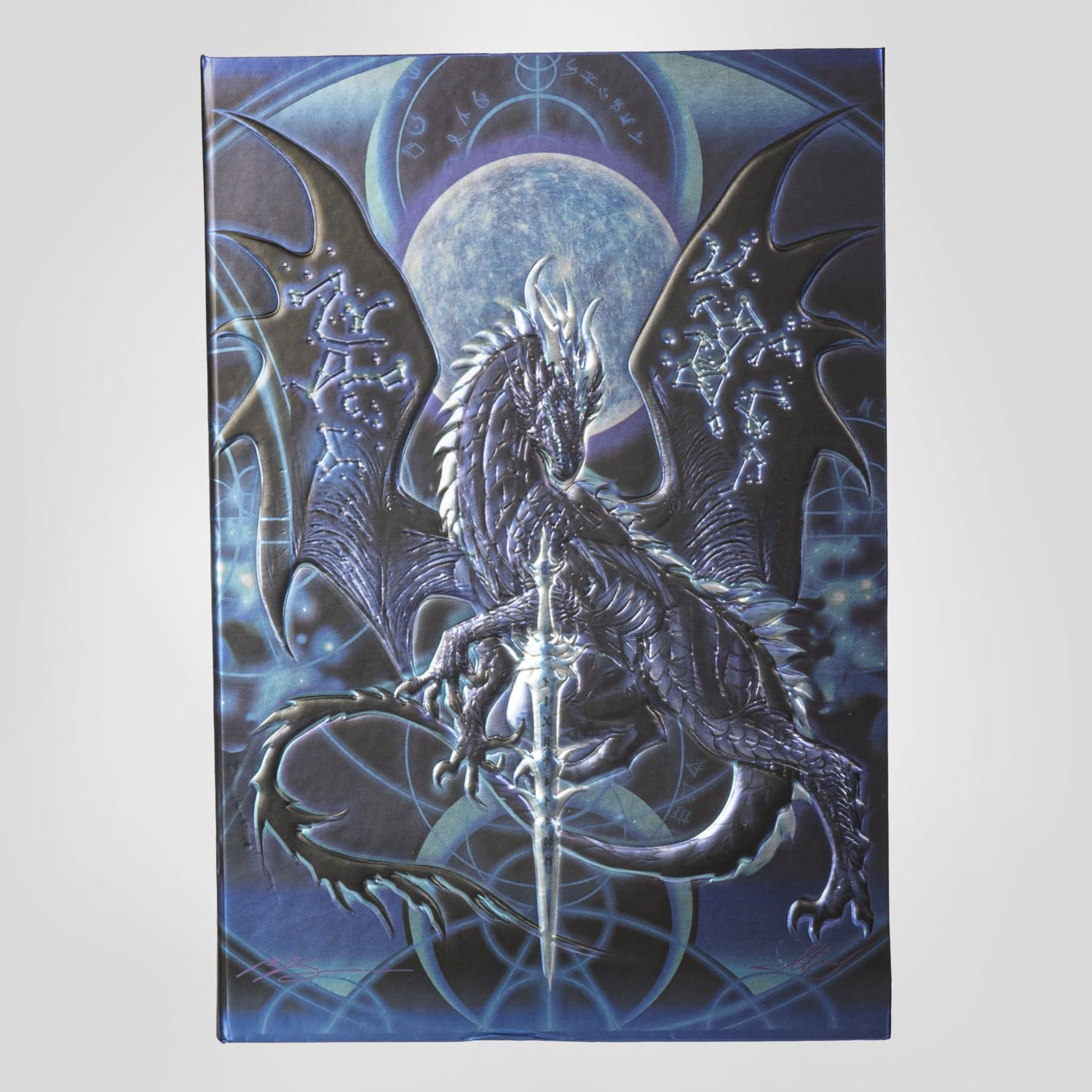 Night Blade Embossed Hard Cover Journal - Ruth Thompson Fantasy Dragon Semi Iridescent Journal