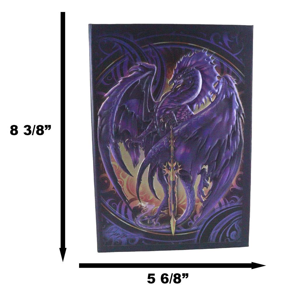 Dragon Nether Blade Drake Embossed Hard Cover Journal - Ruth Thompson Fantasy Dragon Semi Iridescent Journal