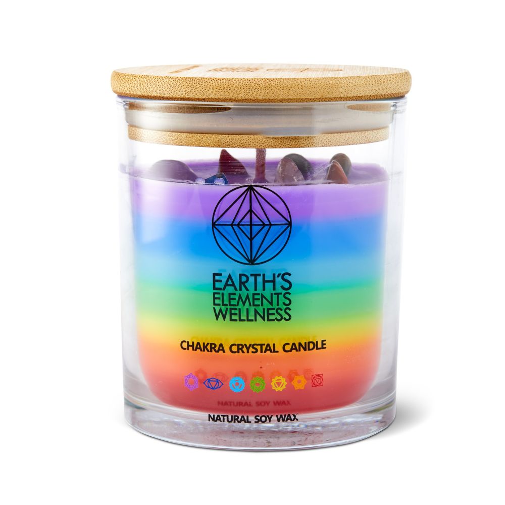 7 Chakra Crystal Candle