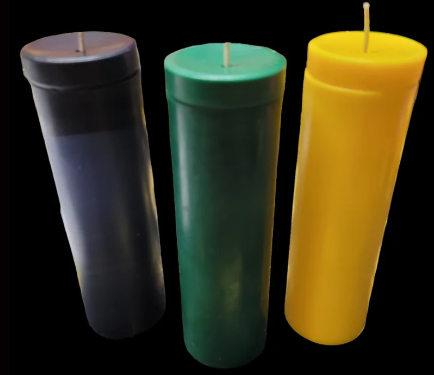 Loadable Black Pillar Box Candle (3x4)