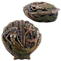 Ebros Ocean Siren Mermaid with Starfish Oyster Shell Shaped Jewelry Box Trinket