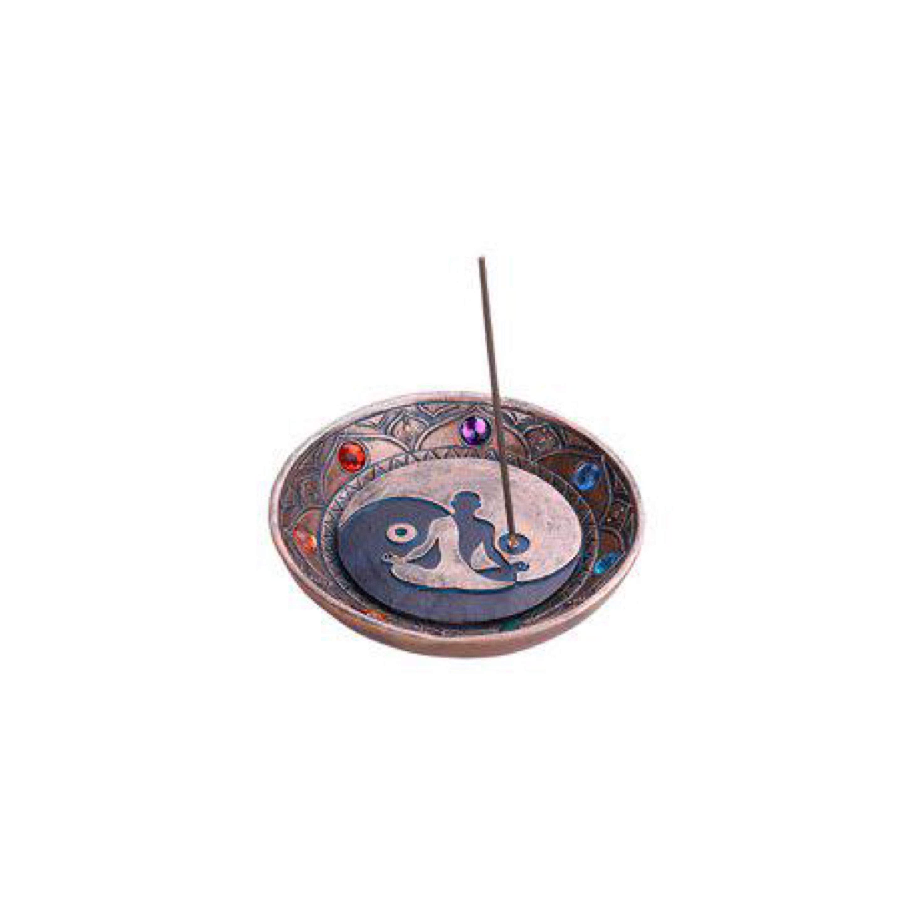 Botega Worldwide Yin Yang Yoga Meditation Pose with 7 Chakra Incense Stick Holder Incense Burner 5