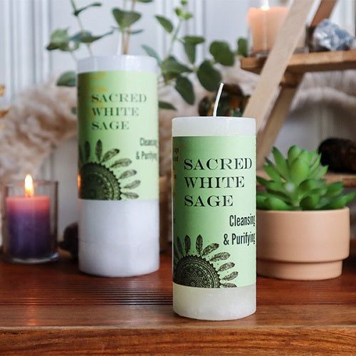 World Magic Sacred White Sage Candle