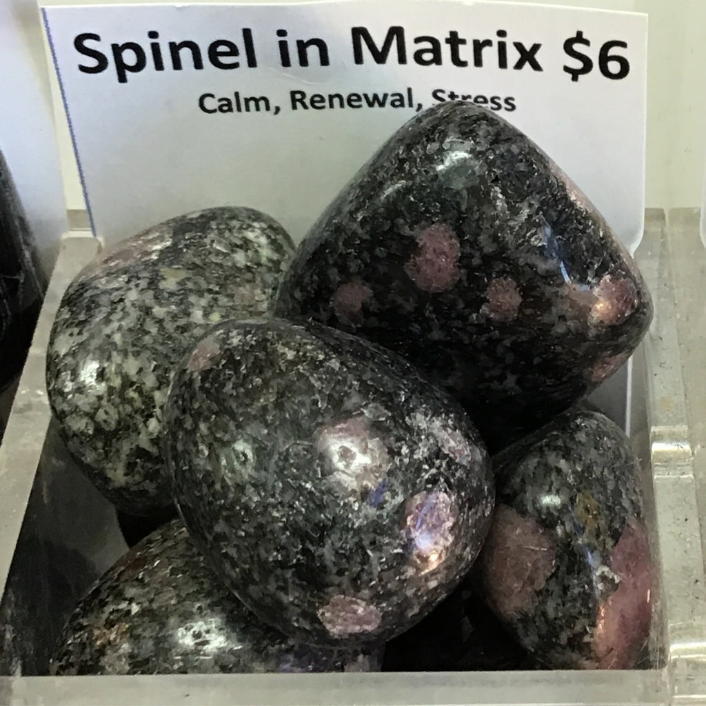Tumbled Spinel in Matrix
