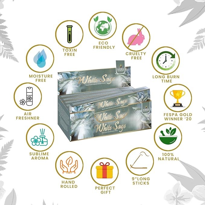 White Sage Natural Masala Incense Sticks