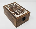 OWL Carved Wood Box