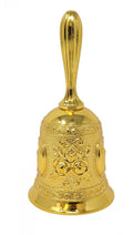 Altar Bell - Gold Floral Design Finish 4.5"x2"